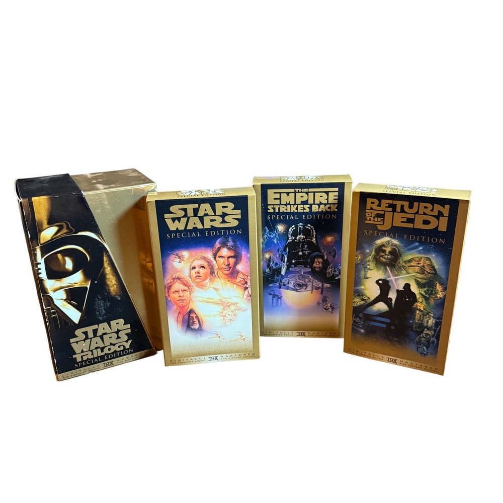 Star Wars Trilogy Special Edition VHS Gold Box Set 1997 THX Episodes IV V VI